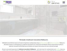 Tablet Screenshot of dnabathrooms.com.au